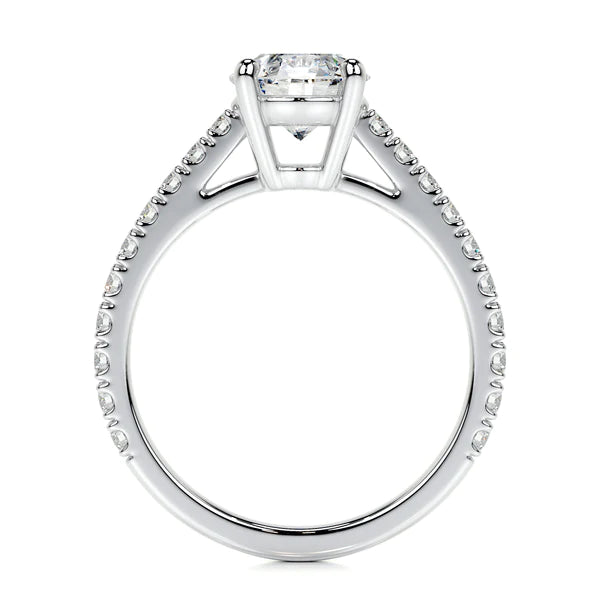 Round Brilliant Lab Grown Diamond Engagement Ring (F/VS) in 14K White Gold - Choice of 1ctw or 2ctw